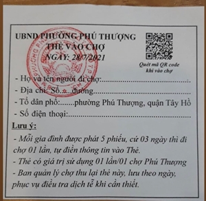 Mô hình phát phiếu đi chợ, siêu thị là cần thiết để bảo đảm giãn cách